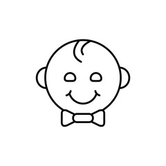 Baby boy icon. Simple line, outline vector elements of child for ui and ux, website or mobile application