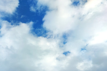 Beautiful sky, light clouds on a blue background.