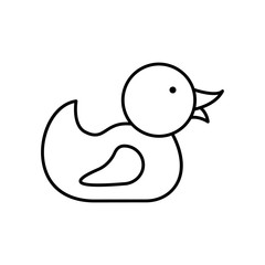 Rubber duck icon. Simple line, outline vector elements of child for ui and ux, website or mobile application