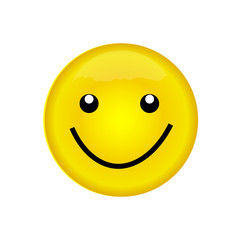 Emoticon icon, emoji isolated on white background