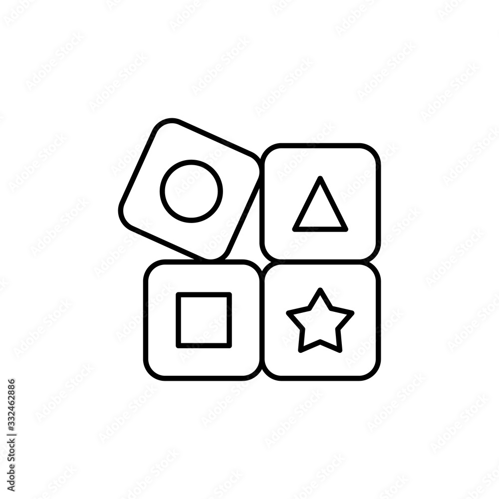 Poster shapes, baby icon. simple line, outline vector elements of child for ui and ux, website or mobile ap