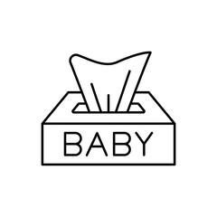 Napkin, baby icon. Simple line, outline vector elements of child for ui and ux, website or mobile application