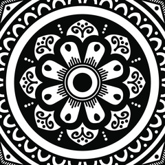 Ethnic Mandala Ornament. Arabic, Pakistan, Moroccan, Turkish, Indian, Spain motifs