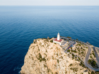 Fototapeta na wymiar The lighthouse at Cape Formentor in Mallorca
