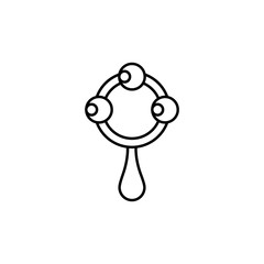 Ringing rattle, baby toy icon. Simple line, outline vector elements of child for ui and ux, website or mobile application