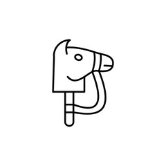 Horse, baby icon. Simple line, outline vector elements of child for ui and ux, website or mobile application