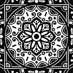Ethnic Mandala Ornament. Arabic, Pakistan, Moroccan, Turkish, Indian, Spain motifs