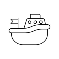 Boat, toy icon. Simple line, outline vector elements of child for ui and ux, website or mobile application