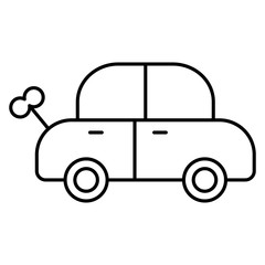 Car, toy icon. Simple line, outline vector elements of child for ui and ux, website or mobile application