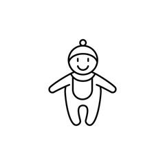 Baby, newborn icon. Simple line, outline vector elements of child for ui and ux, website or mobile application