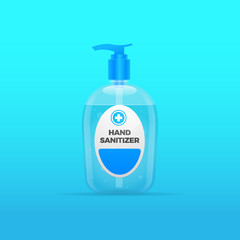 Hand sanitizer bottle vector illustration