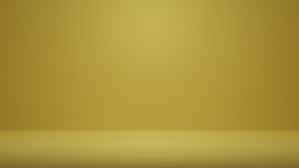 Obraz premium Abstract Luxury gradient background empty space studio room for display product ad website, Smooth Dark yellow with Black vignette Studio Banner. platform Scene show product presentation. 3d render