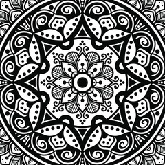 Ethnic Mandala Ornament. Arabic, Pakistan, Moroccan, Turkish, Indian, Spain motifs