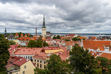 Fototapeta premium The Attractions of the Beautiful Medieval Town of Tallinn
