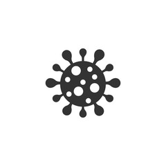 Coronavirus Bacteria Cell Icon, 2019-nCoV Novel Coronavirus Bacteria. No Infection and Stop Coronavirus Concepts. Dangerous Coronavirus Cell in China, Wuhan. Isolated Vector Icon eps 10