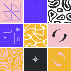 Digital Collage Vector Pattern Design