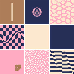 Mid-Century Abstract Vector Pattern Design