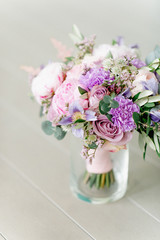 Wedding Bridal Bouquet Purple flowers