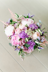 Wedding Bridal Bouquet Purple flowers