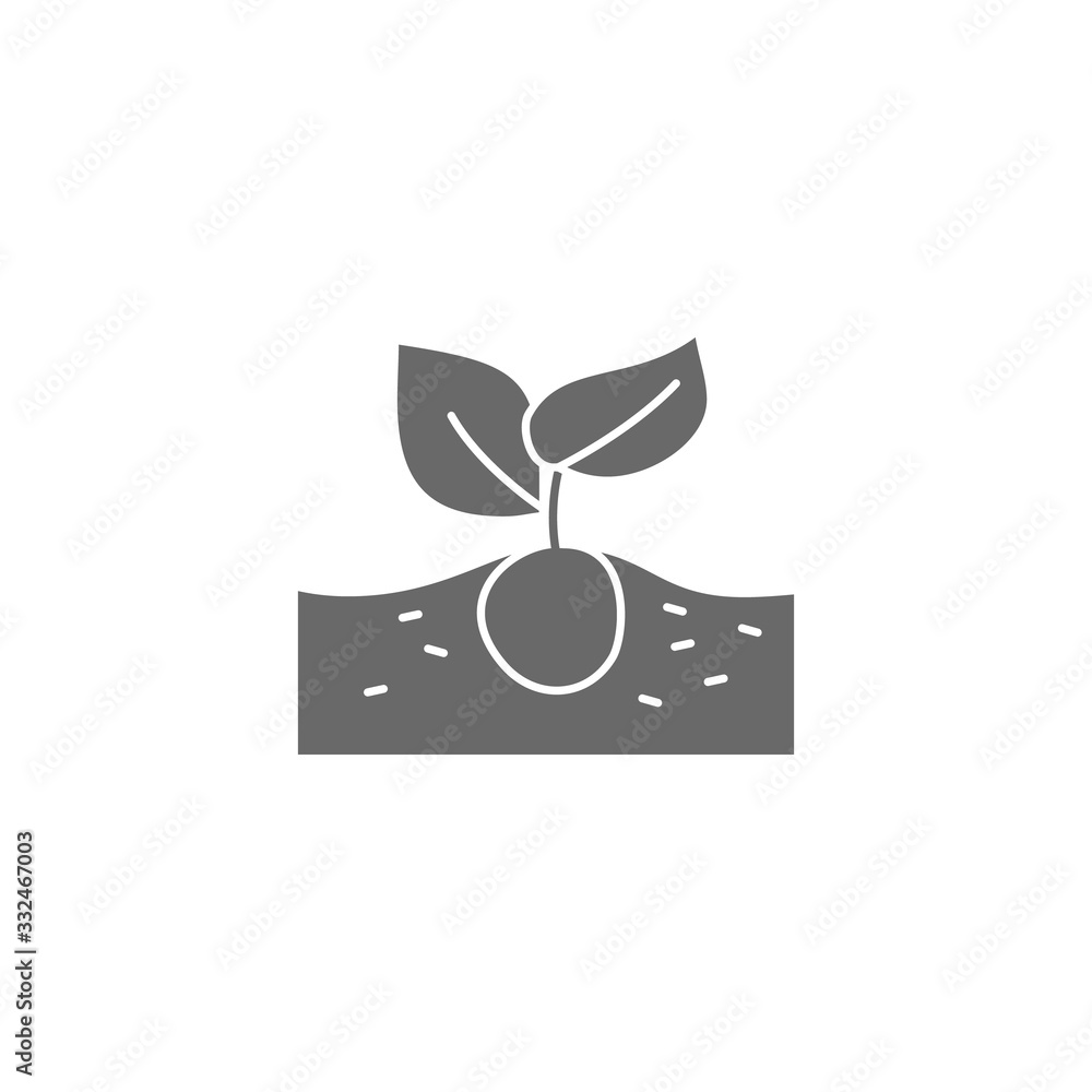 Poster sprout, farming icon. simple vector agriculture icons for ui and ux, website or mobile application