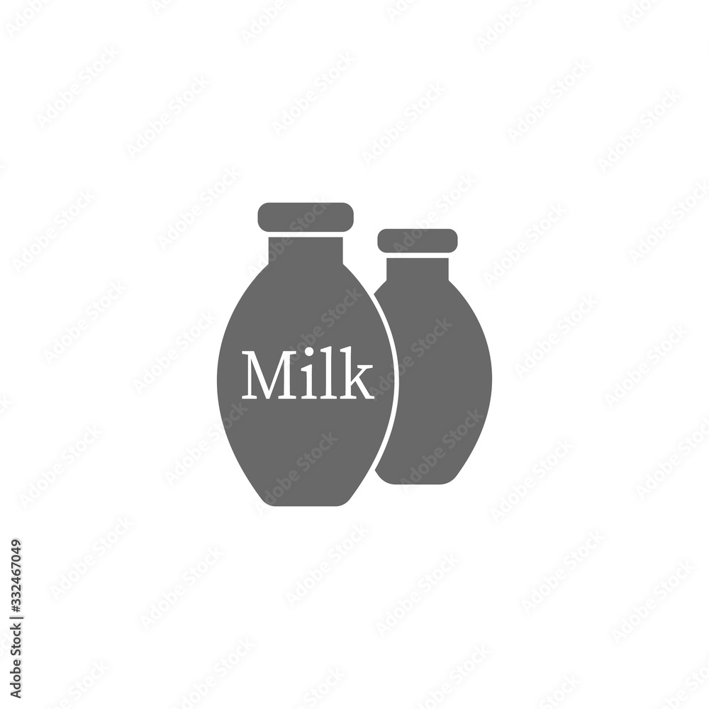Poster milk, bottles icon. simple vector agriculture icons for ui and ux, website or mobile application