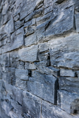 mur gris en pierre détails