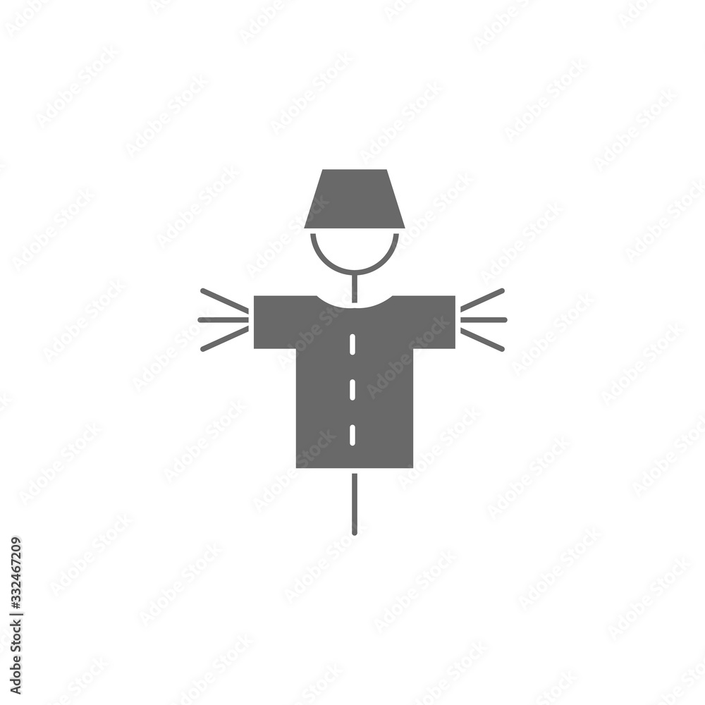 Poster scarecrow, farm icon. simple vector agriculture icons for ui and ux, website or mobile application