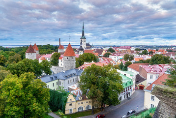 Obraz premium The Attractions of the Beautiful Medieval Town of Tallinn
