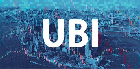 UBI theme with Manhattan New York City skyscrapers