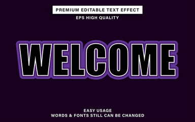 welcome text effect