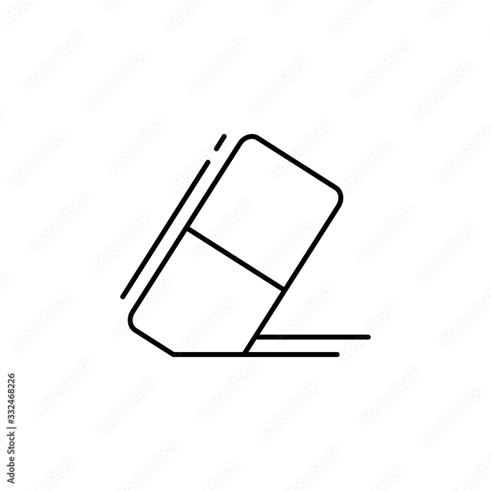 Poster eraser icon. simple line, outline vector elements of design tools for ui and ux, website or mobile a