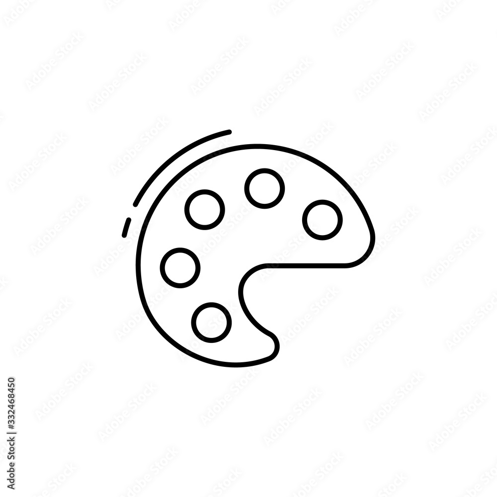 Poster paint palette icon. simple line, outline vector elements of design tools for ui and ux, website or m