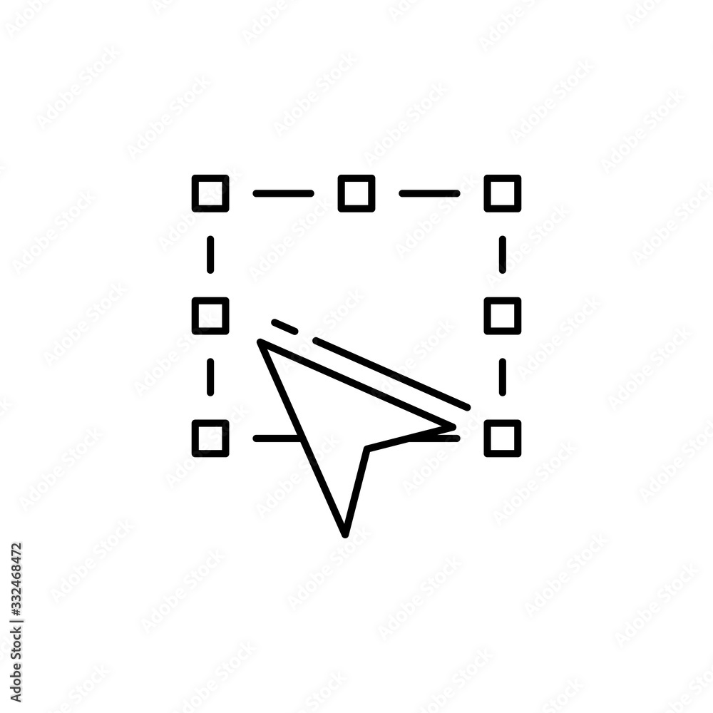Poster frame icon. simple line, outline vector elements of design tools for ui and ux, website or mobile ap