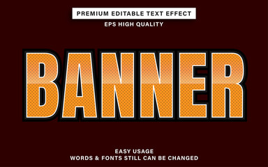 banner text effect