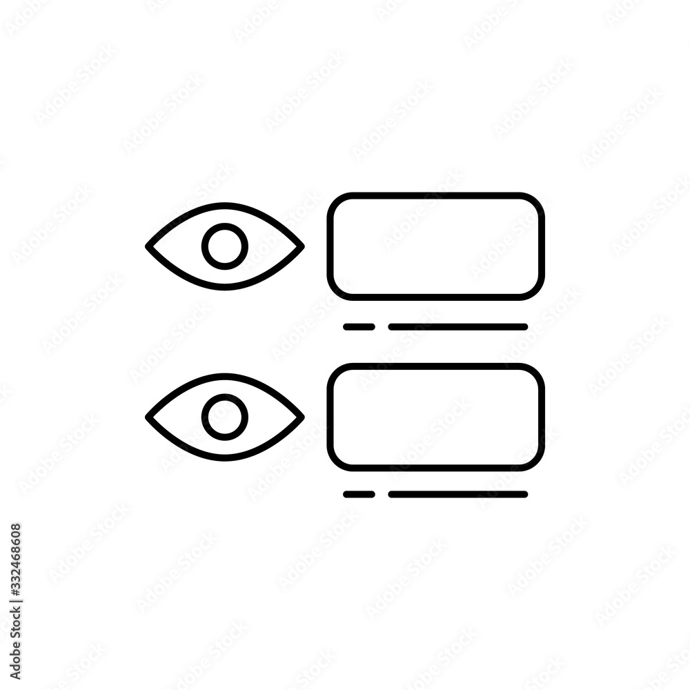 Poster visibility, hide icon. simple line, outline vector elements of design tools for ui and ux, website o