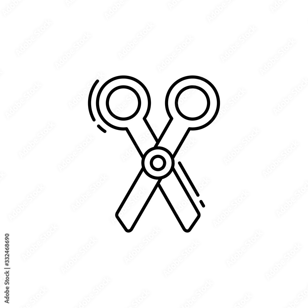 Poster scissors icon. simple line, outline vector elements of design tools for ui and ux, website or mobile