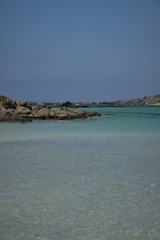 coast of mediterranean sea and shallow water