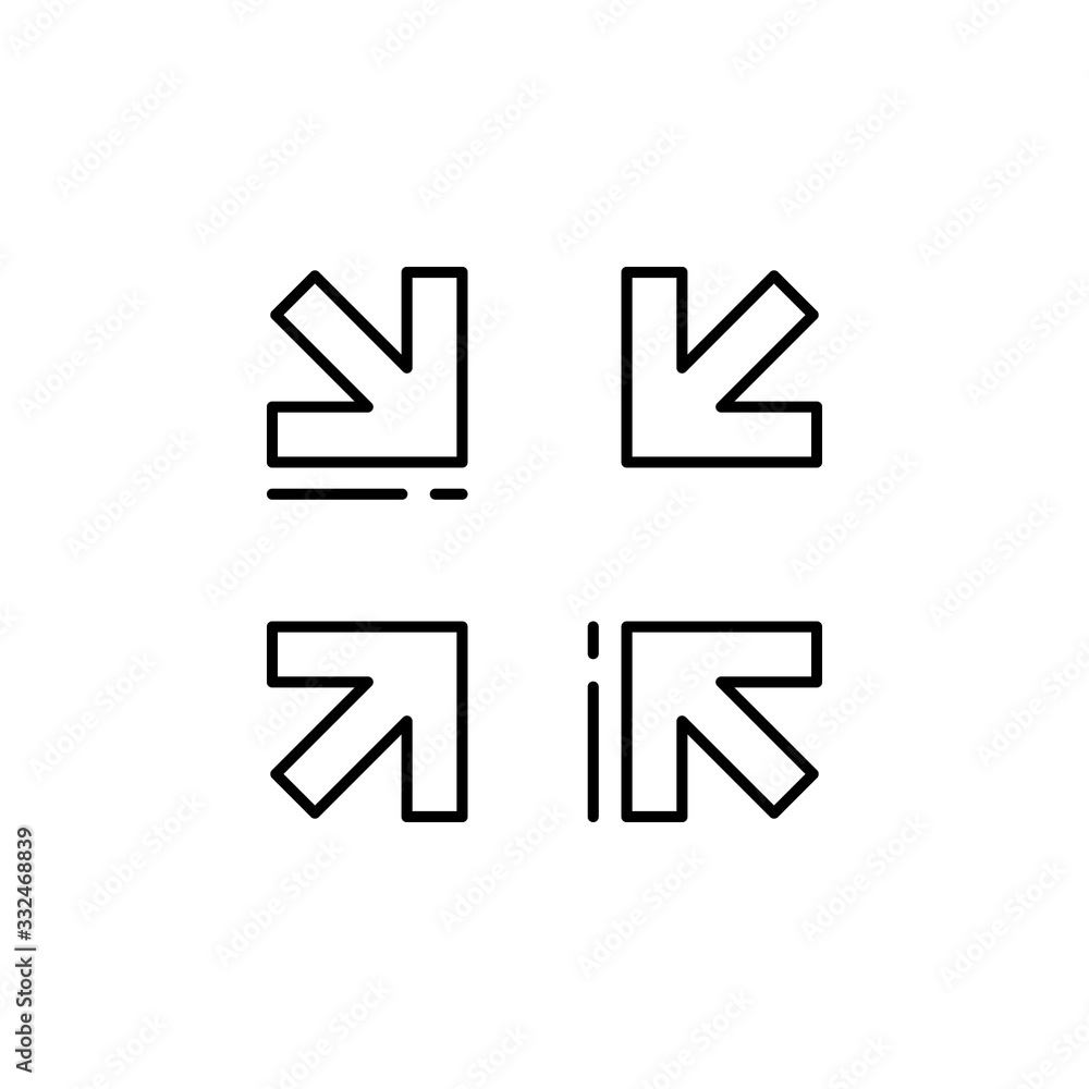 Poster minimize icon. simple line, outline vector elements of design tools for ui and ux, website or mobile