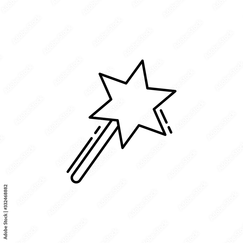 Poster magic wand icon. simple line, outline vector elements of design tools for ui and ux, website or mobi