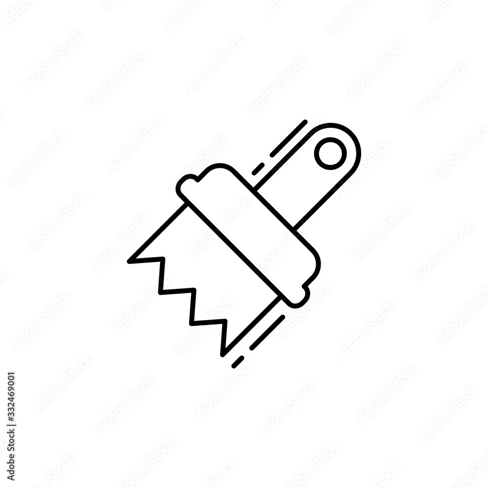 Poster paint brush icon. simple line, outline vector elements of design tools for ui and ux, website or mob