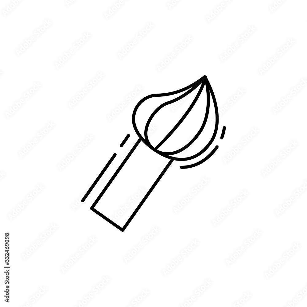 Poster paint brush icon. simple line, outline vector elements of design tools for ui and ux, website or mob