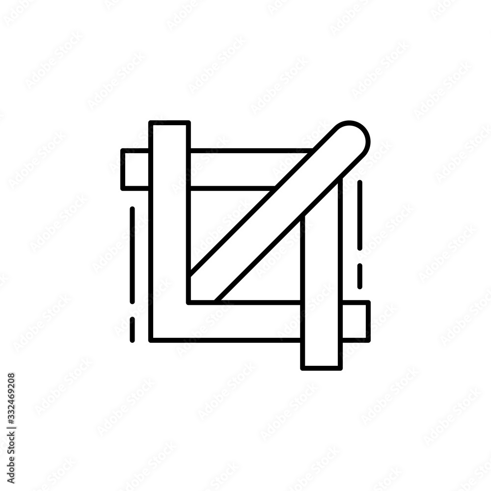 Poster crop icon. simple line, outline vector elements of design tools for ui and ux, website or mobile app