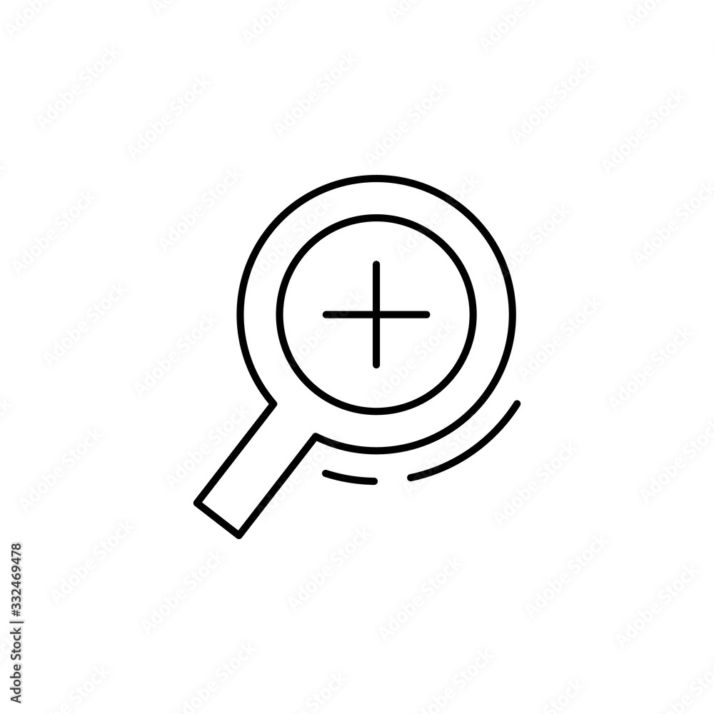Poster zoom in icon. simple line, outline vector elements of design tools for ui and ux, website or mobile 
