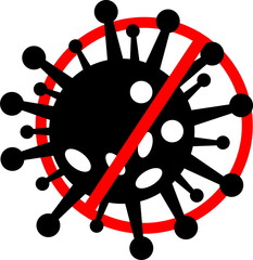 Stop Coronavirus icon and symbol