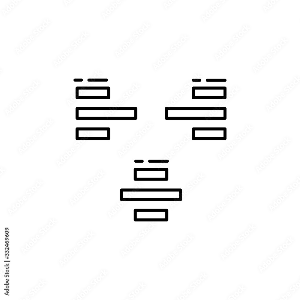 Poster align text icon. simple line, outline vector elements of design tools for ui and ux, website or mobi