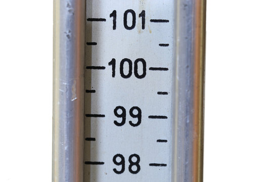 large number percent written in numerical graduated pole for mea