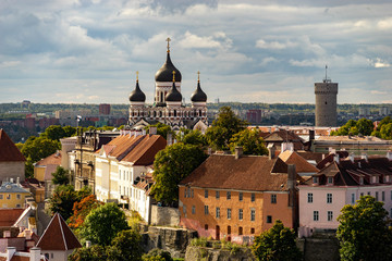 Obraz premium The Attractions of the Beautiful Medieval Town of Tallinn