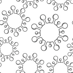 Corona virus pattern on a white background. Vector