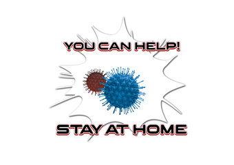 Aufenthalt daheim, Corona Virus, Explosion