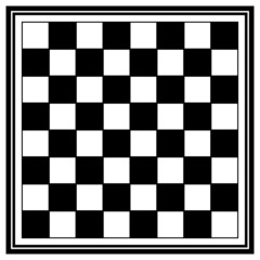 Fototapeta premium Chess board in unusual frame. Flat style stock vector